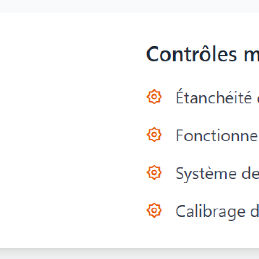 Vérifications techniques